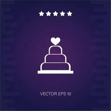 Cake vector icon Stock Illustration