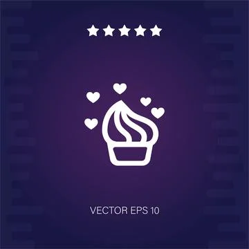 Cake vector icon Stock Illustration