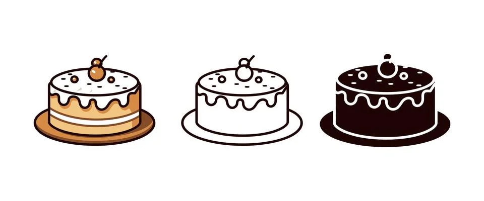 Cake vector illustration Stock Illustration