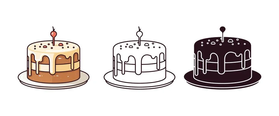 Cake vector illustration Stock Illustration