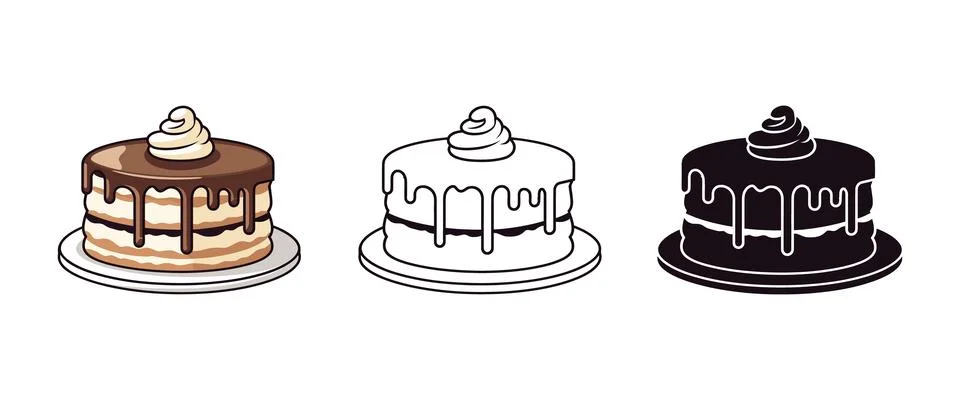 Cake vector illustration Stock Illustration