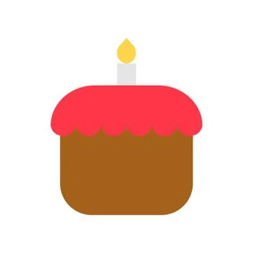 Cake vector, Isolated Easter flat style icon 스톡 일러스트
