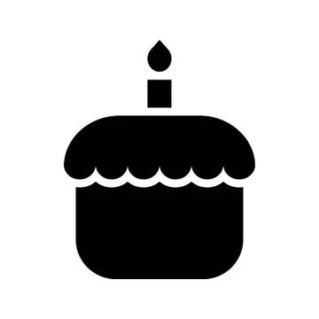 Cake vector, Isolated Easter solid style icon Illustrazione stock