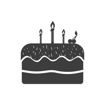 Cake Vector isolated on white background. Stock Illustration