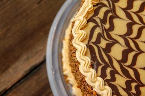 Cake with walnuts and hazelnuts Stock Photos