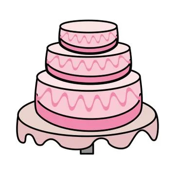 Cake wedding dessert image Stock Illustration