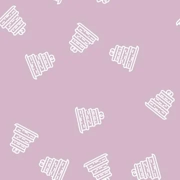 Cake wedding dessert line vector seamless pattern Illustrazione stock
