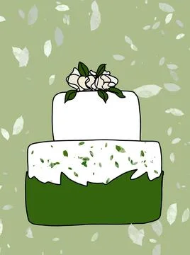 Cake wedding Illustrazione stock