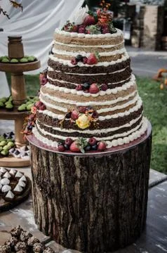 Cake of a wedding Stock Photos