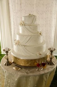 Cake of a wedding Stock Photos