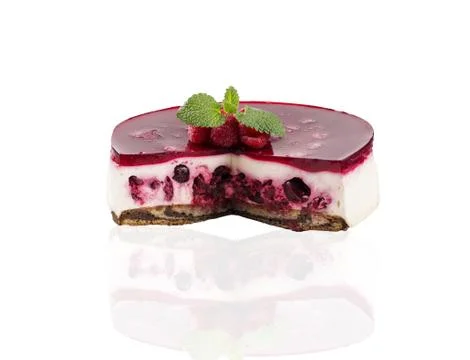 Cake on a white background Stock Photos