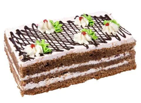 Cake on a white background Stock Photos