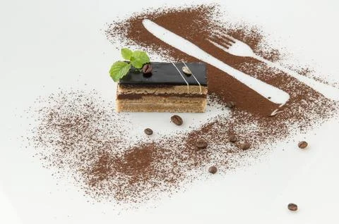 Cake on a white background Foto stock