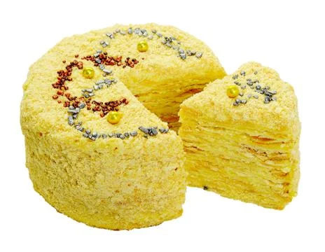 Cake on a white background.culinary product Stock Photos