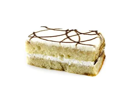 Cake with white icing Foto stock