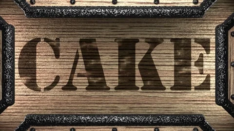 Cake on wooden stamp Vídeos de archivo 8648076