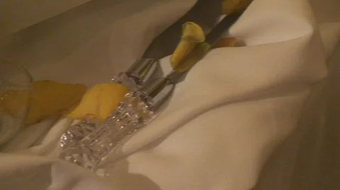 CakeKnife02 Stock Footage 556114