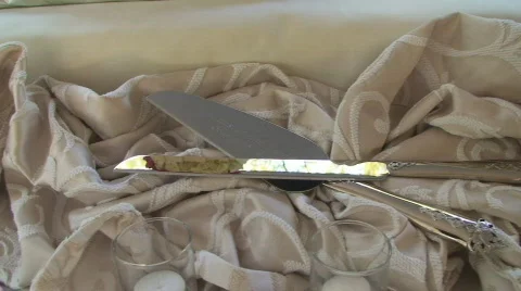 CakeKnife03 Stock Footage 556128