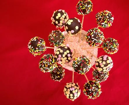 Cakepops close up top view 库存照片