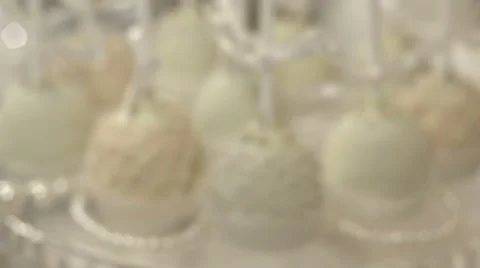 Cakes with a bow on a stick large Stock Footage 58205692