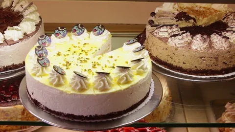 Cakes at cafe Stock Footage 75194343
