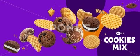 Cakes, cookies, crackers PSD-Vorlage
