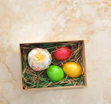 Cakes for Easter and eggs Foto stock