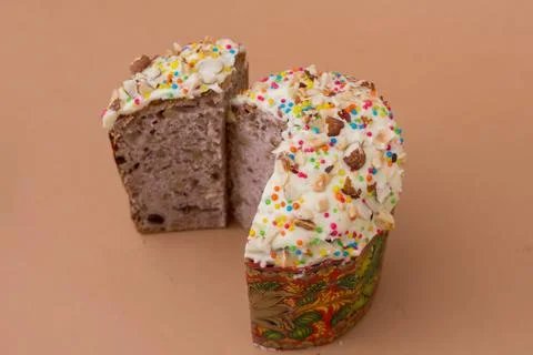 Cakes, Easter, Russian Easter pastry, not a beige background studio Foto stock