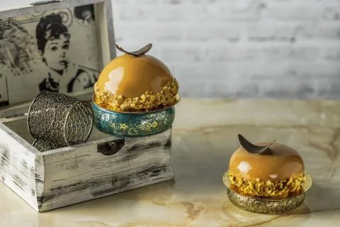 Cakes in the form of an apple Stock Photos