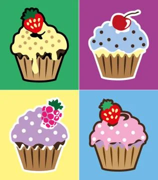 Cakes Stock Illustration