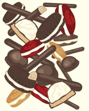 Cakes Stock Illustration