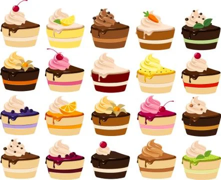 Cakes Stock Illustration