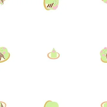 Cakes pattern colored Иллюстрация