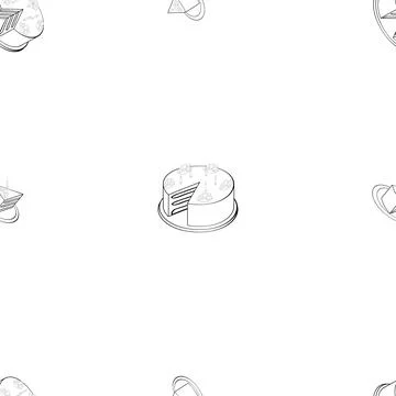 Cakes pattern Иллюстрация