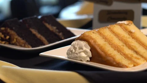 Cakes on a Serving Tray Stock Footage 92930921