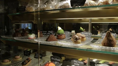 The Cakes Shop Showcase Stock Footage 106506597