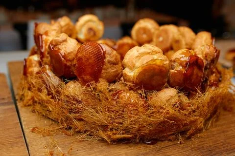 Cakes on a table Foto stock