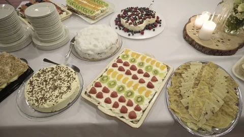Cakes for a wedding, Norway Stock Footage 84207649