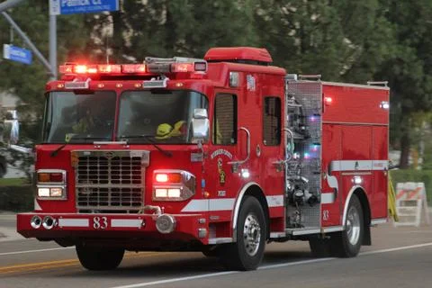 Cal Fire Engine 83 Stock Photos