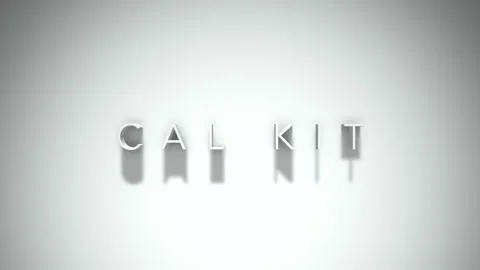 Cal kit 3D title animation with shadows on a white background Stock Footage 297386781