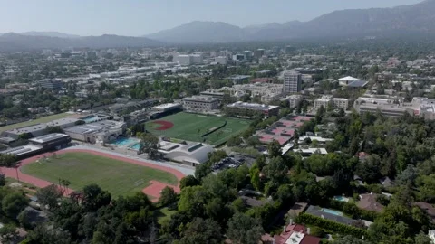 Cal Tech Pasadena California Drone Aerial View Stock Footage 335352359