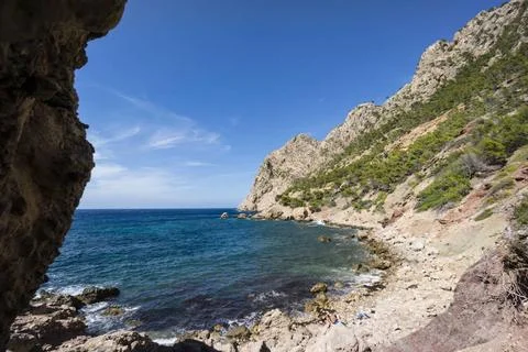 Cala Baset Cala Baset, Sa Trapa, Andratx, Sierra de Tramuntana, mallorca, ... 스톡 사진
