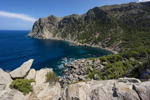 Cala Baset Cala Baset, Sa Trapa, Andratx, sierra de Tramuntana, mallorca, ... Stock Photos