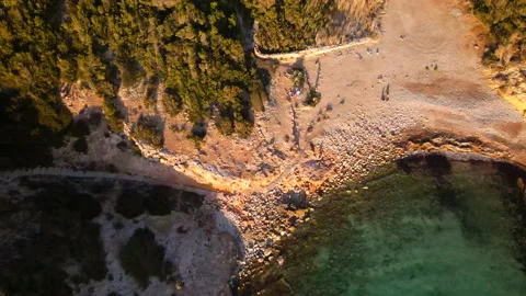 Cala Codolar beach in Ibiza, Spain Video stock 194745542