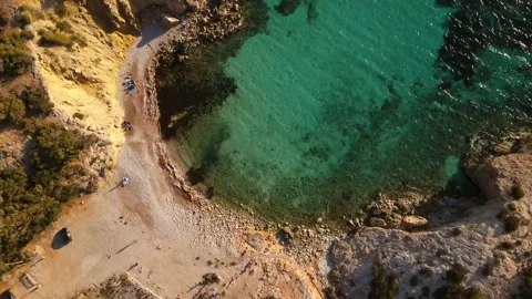 Cala Codolar beach in Ibiza, Spain Video stock 194750550