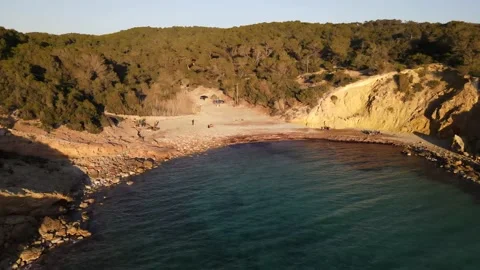 Cala Codolar beach in Ibiza, Spain Video stock 194752039