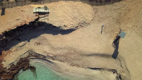 Cala Comte beach in Ibiza, Spain Stock Footage 194992036