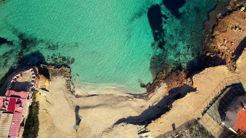 Cala Comte beach in Ibiza, Spain Video stock 194992234