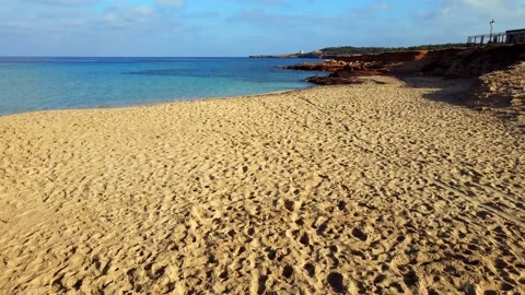 Cala Comte beach in Ibiza, Spain Video stock 194992619