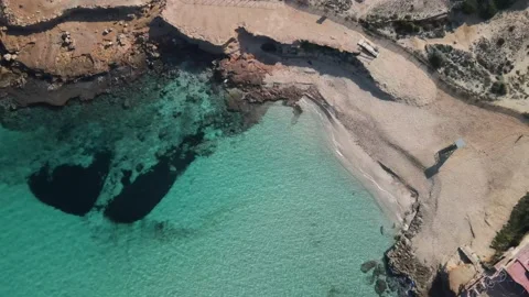 Cala Comte beach in Ibiza, Spain Stock Footage 194993458
